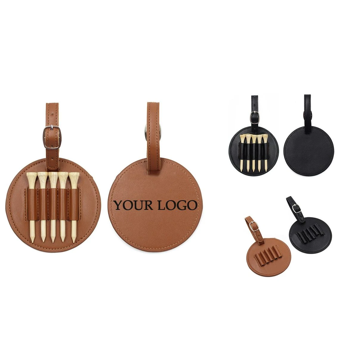 Golf Tee Holder-Engraved Golf Bag Tag 1