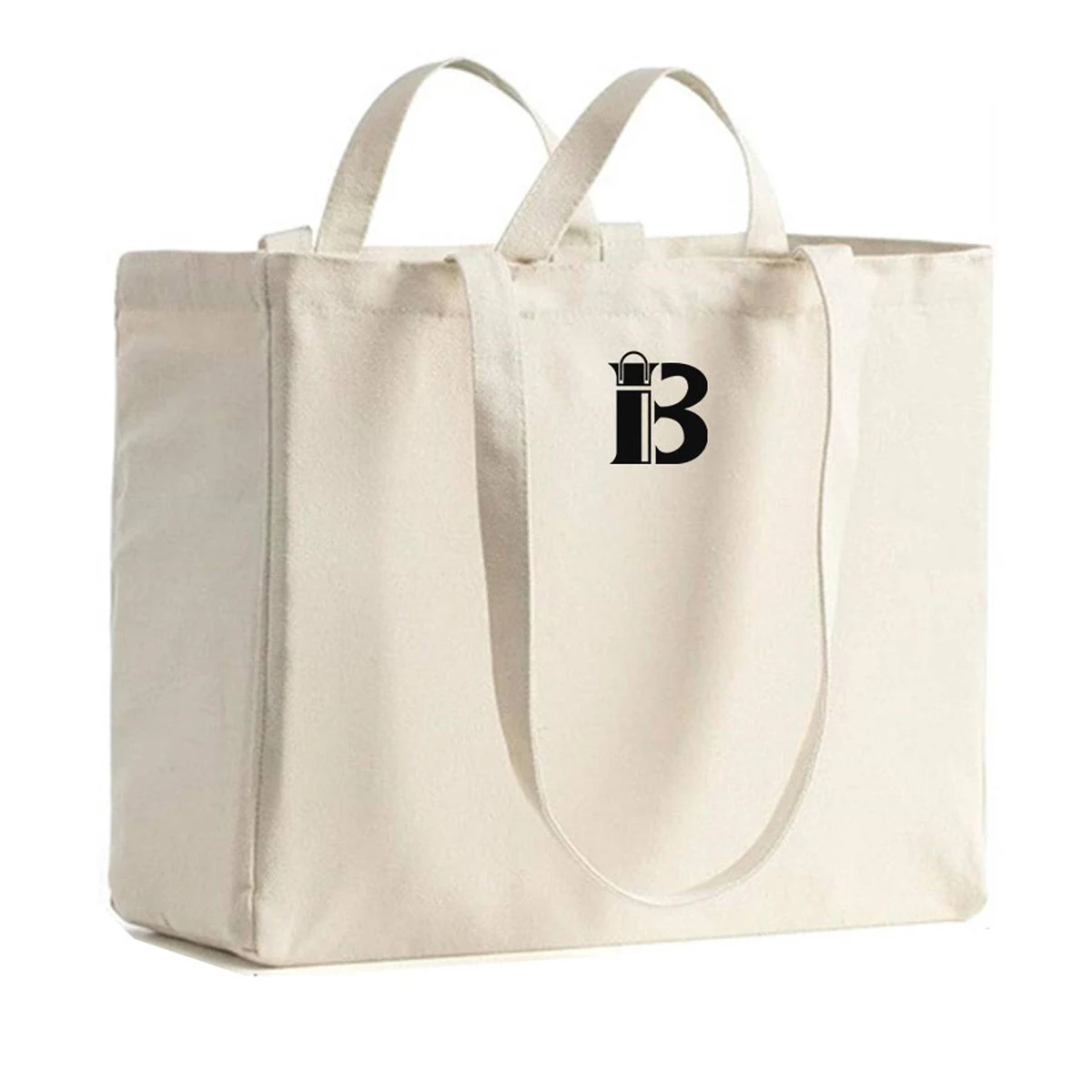 Foldable Washable Heavy-Duty Canvas Tote Bag w/ Handle, custom tote bag with logo imprint 1