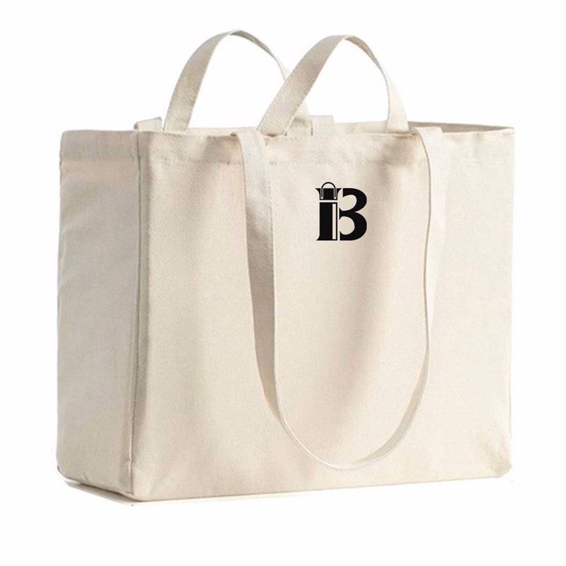 Foldable Washable Heavy-Duty Canvas Tote Bag w/ Handle
