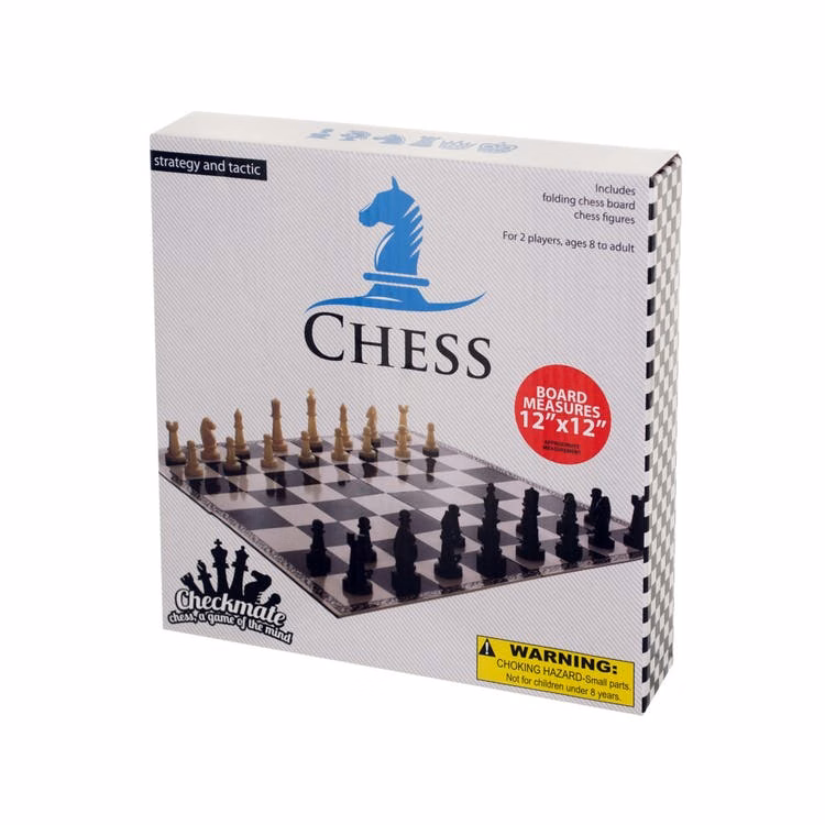 Folding Chess Sets - 32 Pieces Ages 8+ 12" x 12"