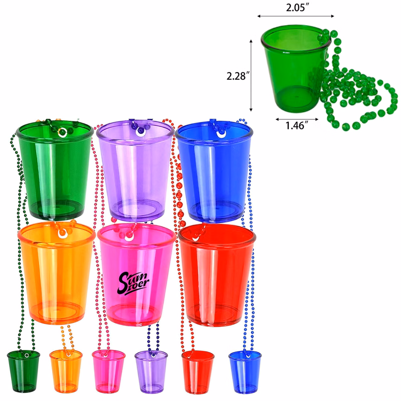 Plastic Beaded Chain Cup 2oz