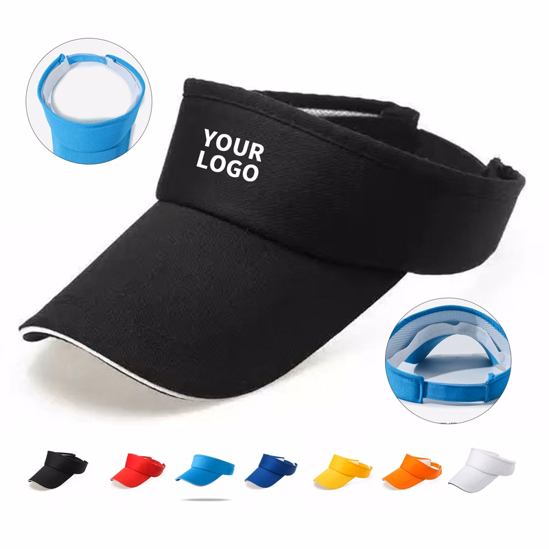 Cotton Sun Visor With Extended Brim 23.6" Diameter