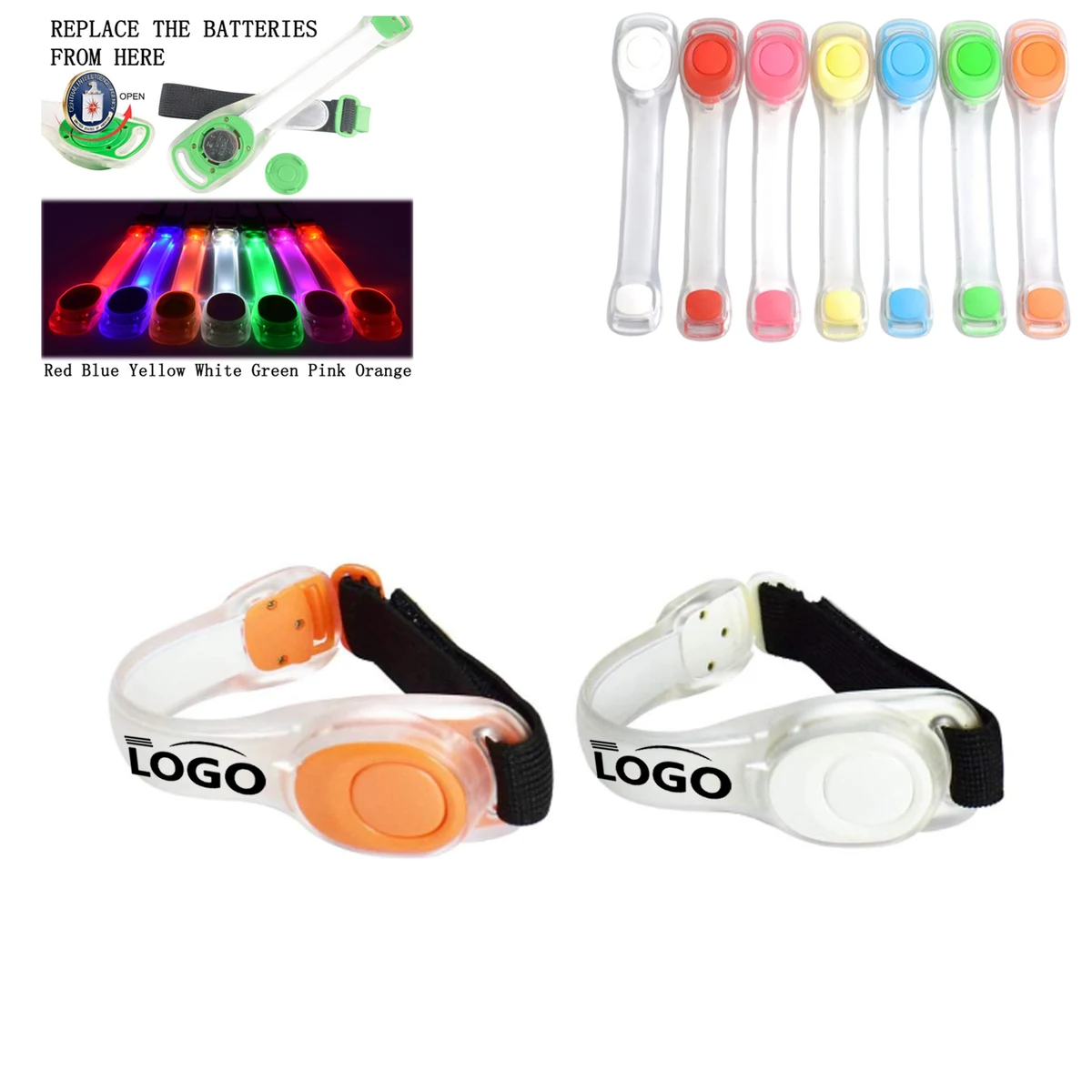 Led Luminous PVC Arm Strap With Your Logo 1
