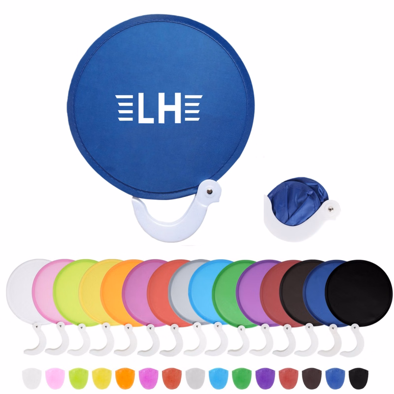 Custom Foldable Flying Disc Fans with Handle