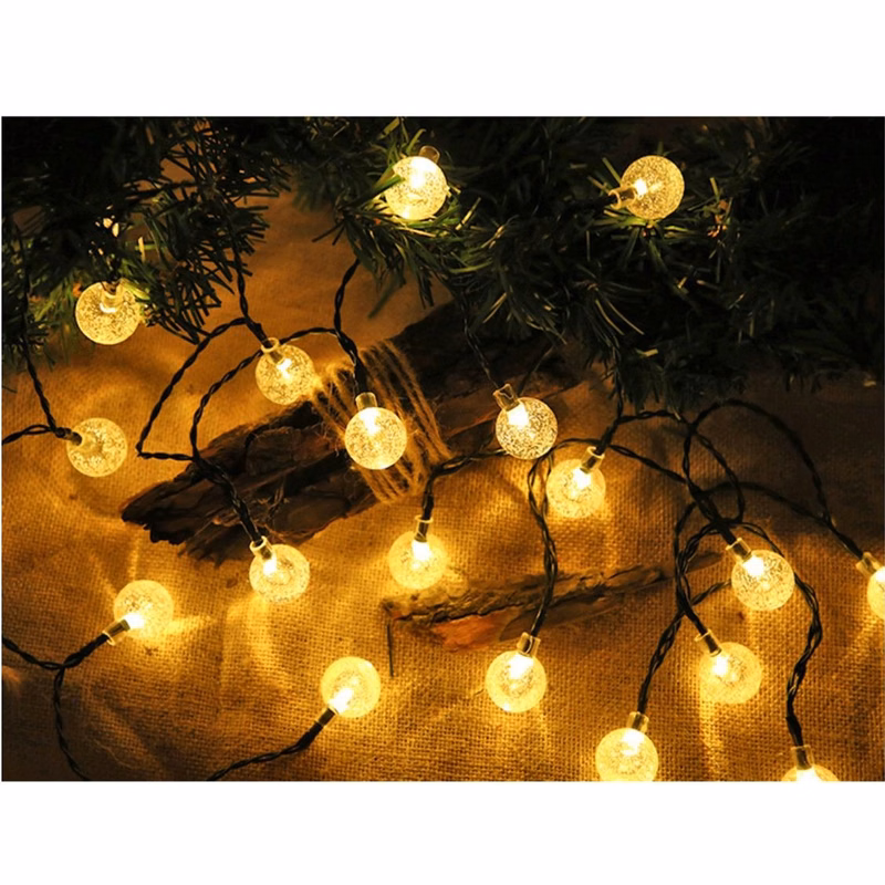 100 Led Solar Crystal Globe Lights 12 Meter With 1.8CM Dia