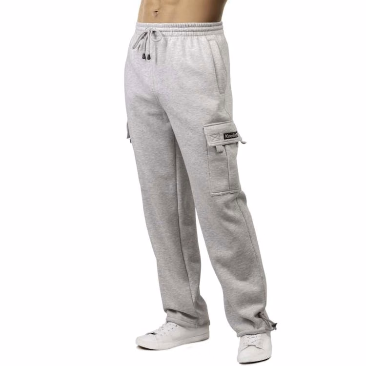 Knocker Men's Fleece Cargo Pants - Medium Heather Gray