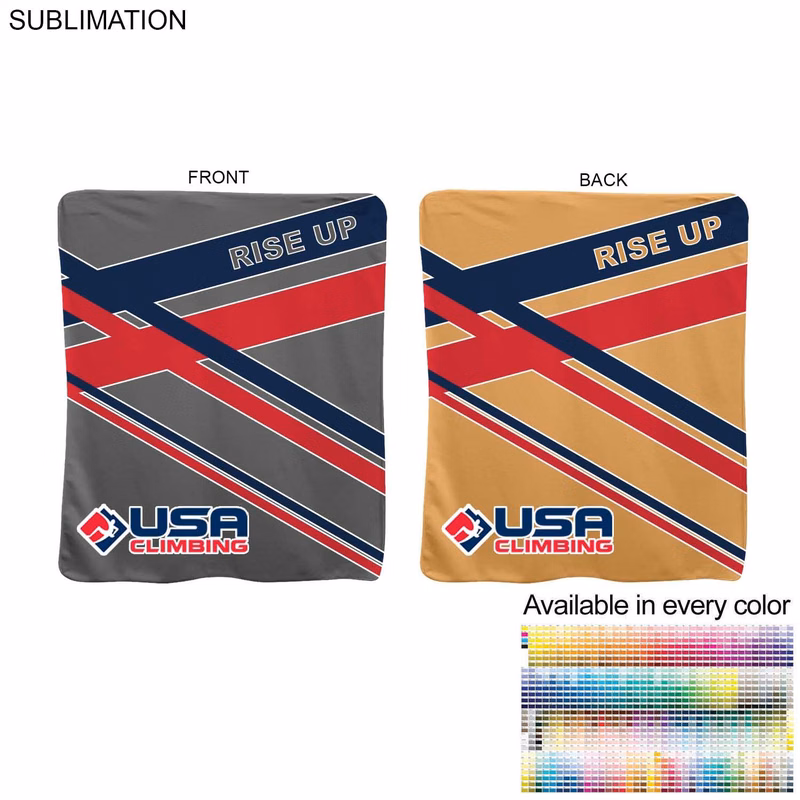 Ultra Soft and Smooth 2-Tone Microfleece Blanket, 50x60, Sublimated Edge to Edge 2 sides