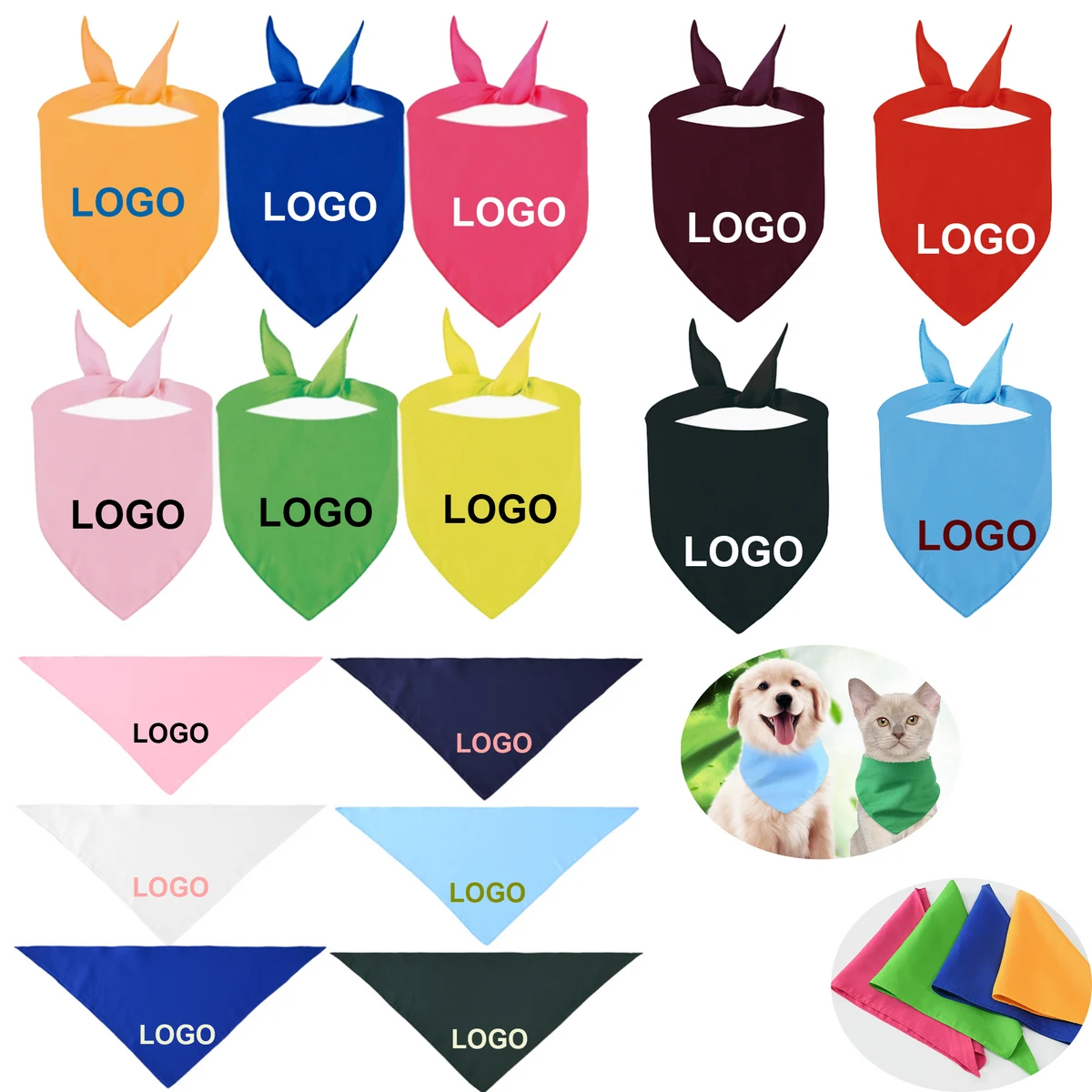 Pet Bib Scarf Cat Dog Neckerchief Small Medium Large Breed 1