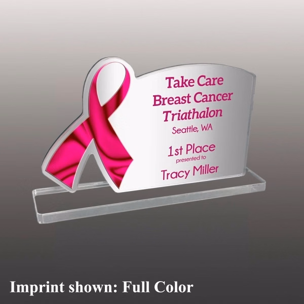 Breast Cancer Awareness Ribbon Award - Full Color