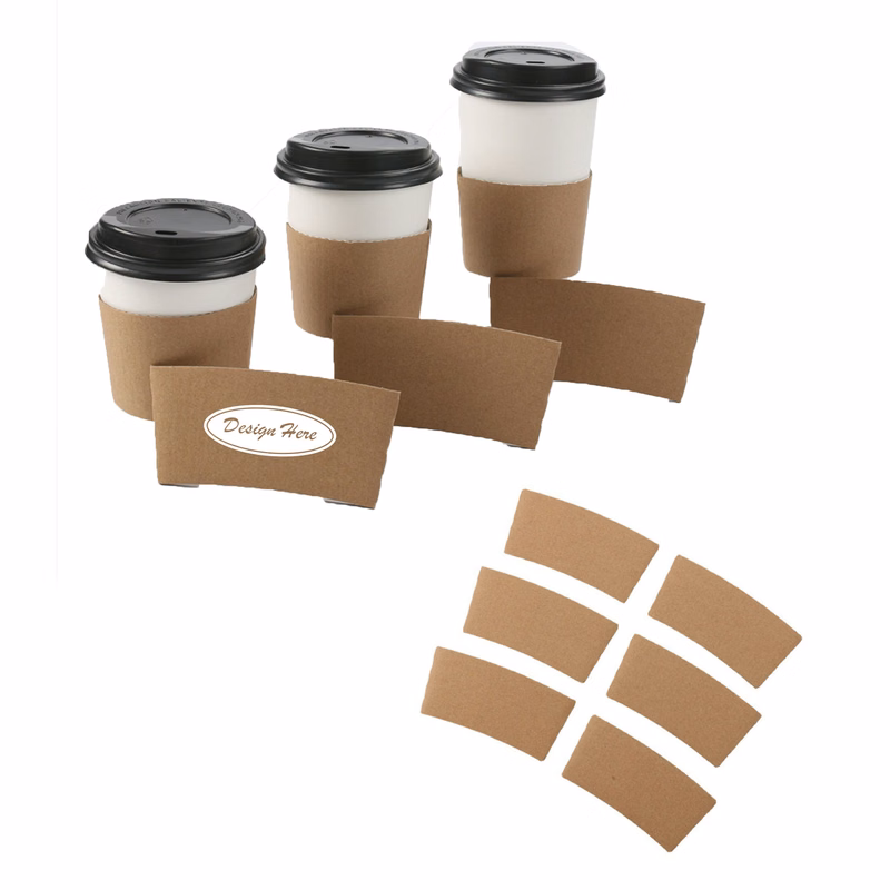 Kraft Disposable Coffee Cup Sleeves