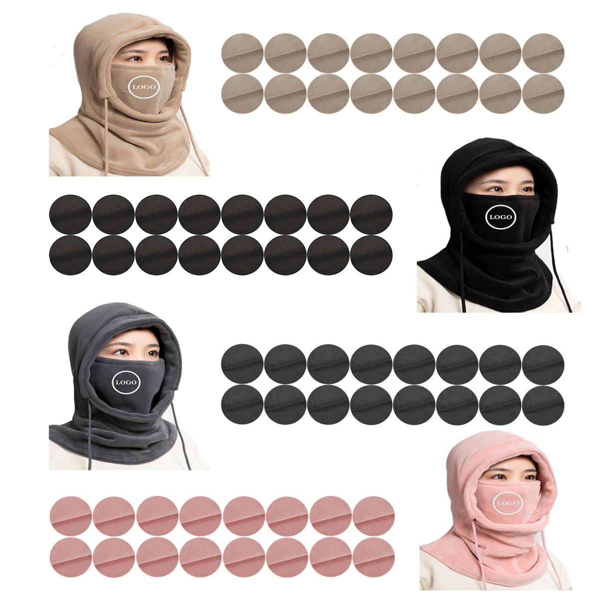 MOQ1000 Down-Lined Warm And Windproof Face Mask 1