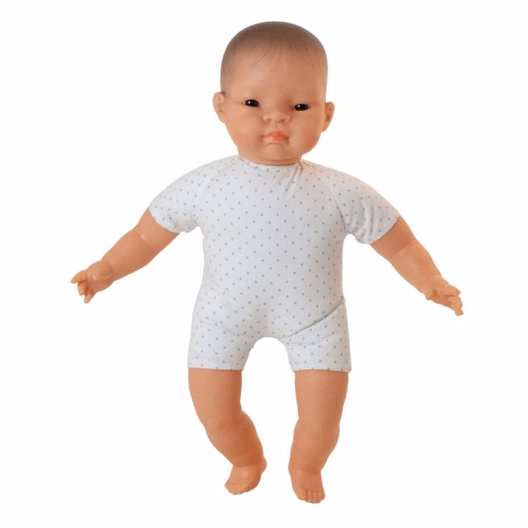 Soft Body Baby Dolls - Brown Eyes Dotted Rompers