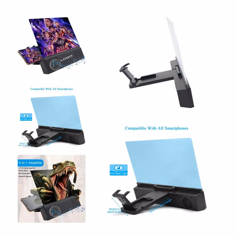 Phone Screen Magnifier with Bluetooth Speaker 12''