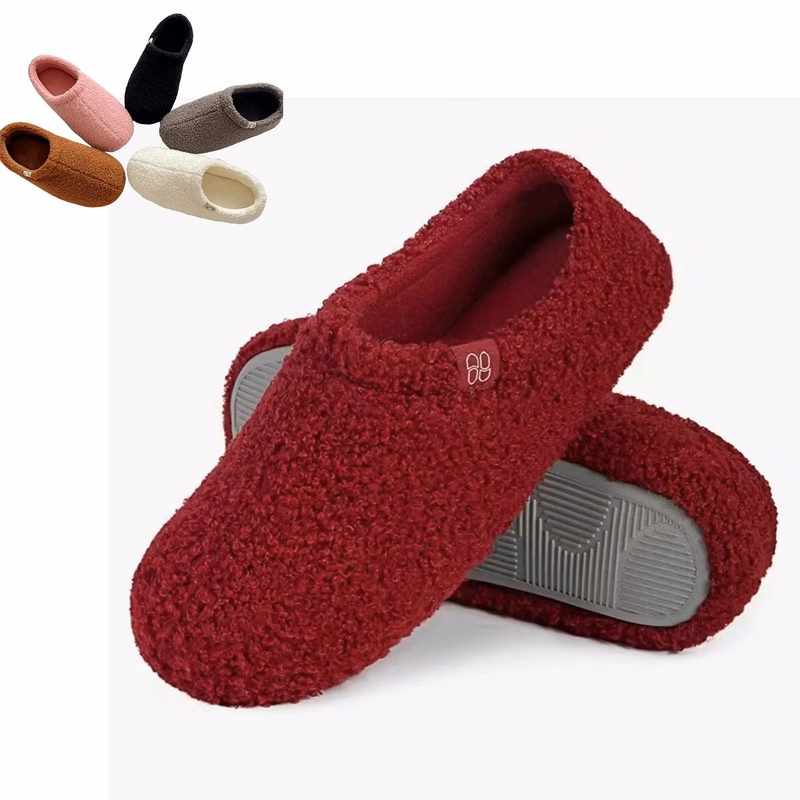 Fuzzy Curly Fur Memory Foam Loafer Slippers