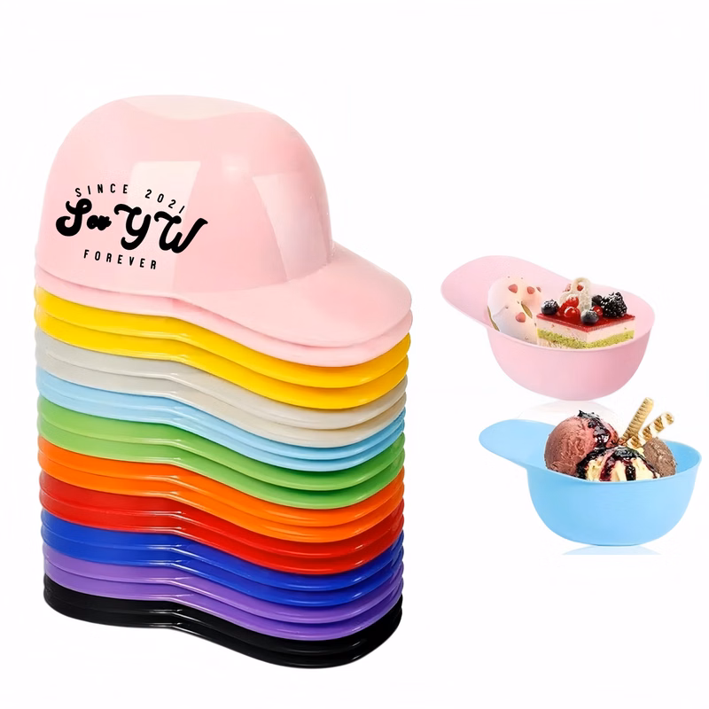 8oz Kids Plastic Cap Bowl for Ice Cream & Yogurt