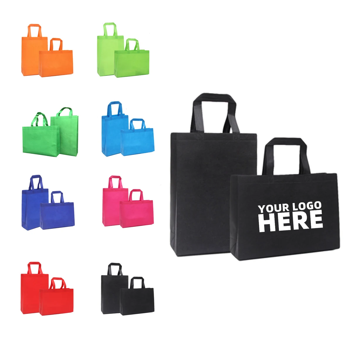 Portable shopping bag, custom tote bag with logo imprint 1