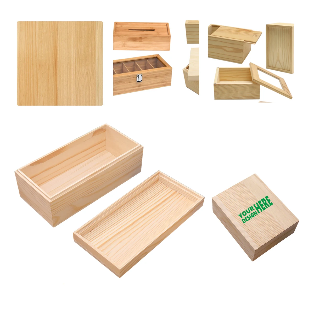MOQ 50 Wooden Gift Boxes with Custom Design 1