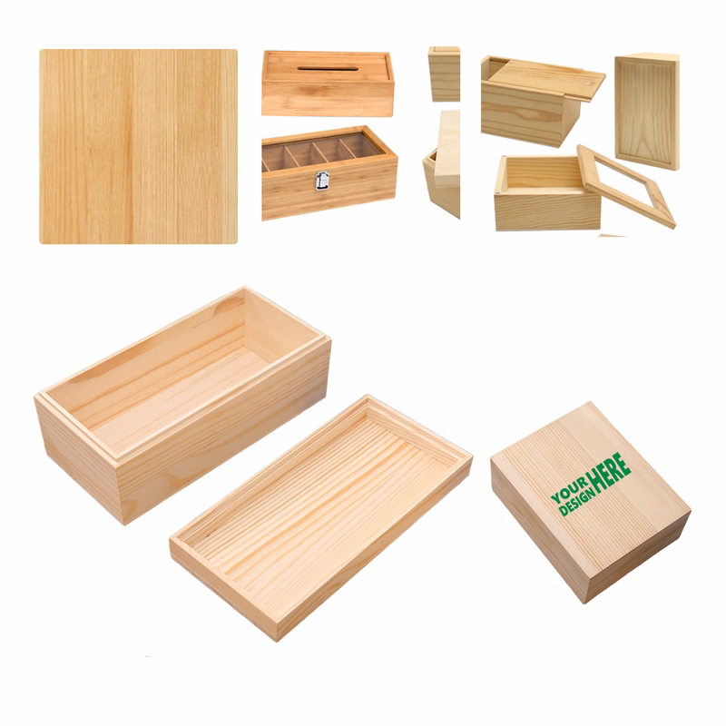 MOQ 50 Wooden Gift Boxes with Custom Design