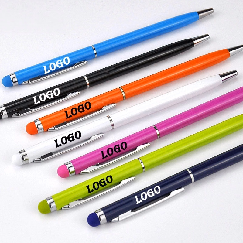 Slim Metal Pen With Matching Stylus Tip