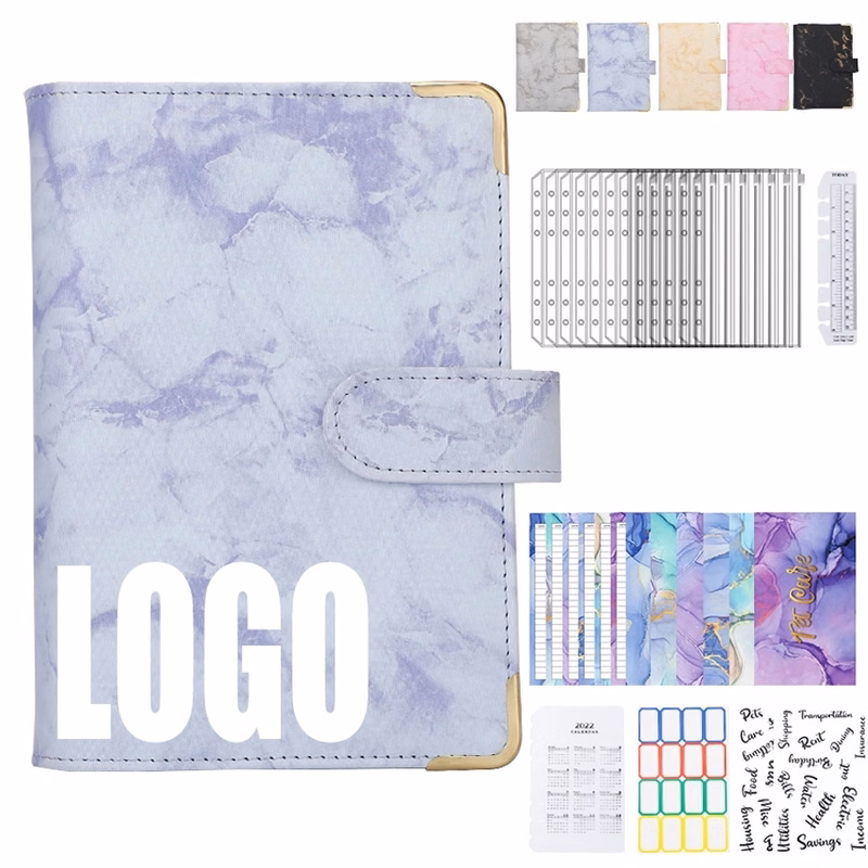 PU Leather A6 Budget Planner Binder Notebook