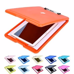 Foldable Clipboard with Storage Compartment and Plastic