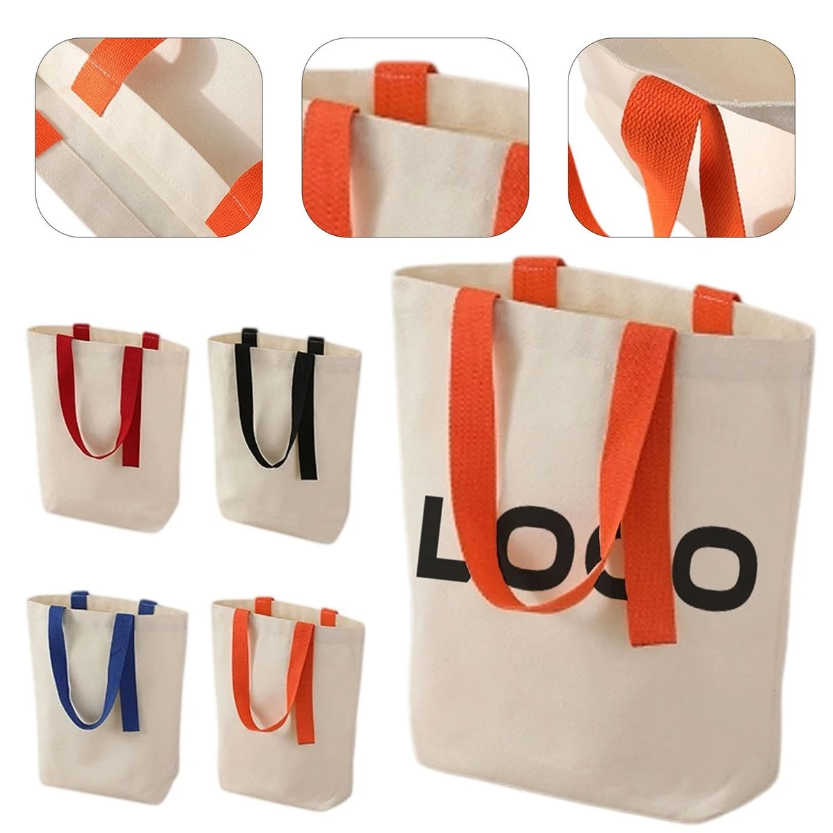Canvas Hand Bags, custom tote bag with logo imprint 1