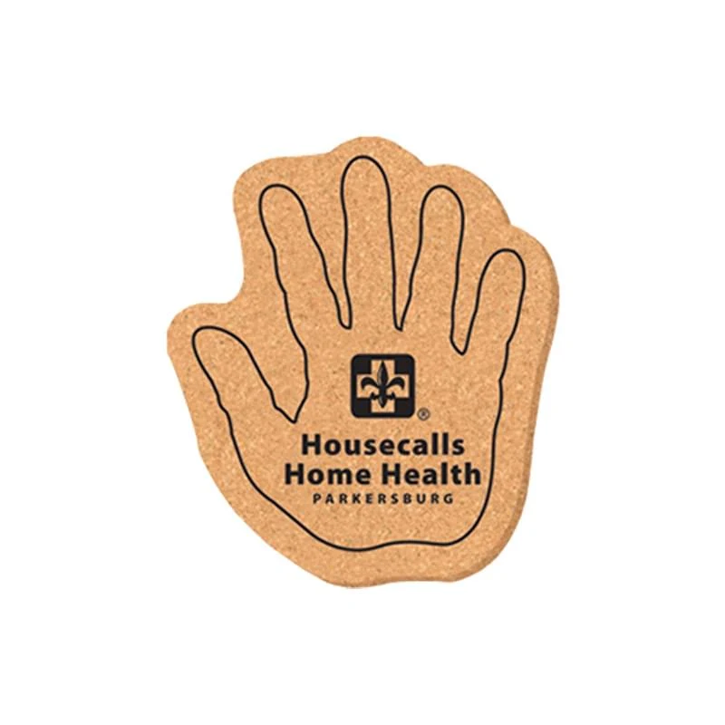 Coaster - 4.75"X5.75" Hand Shape Cork Coasters 1