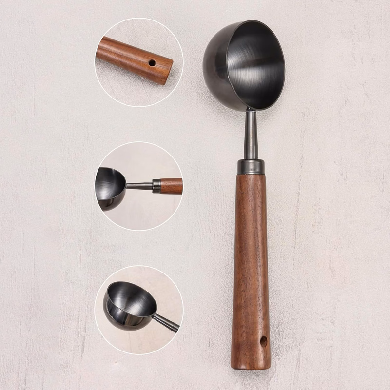 10g Vintage Coffee Measuring Spoon w/ Walnut Handle