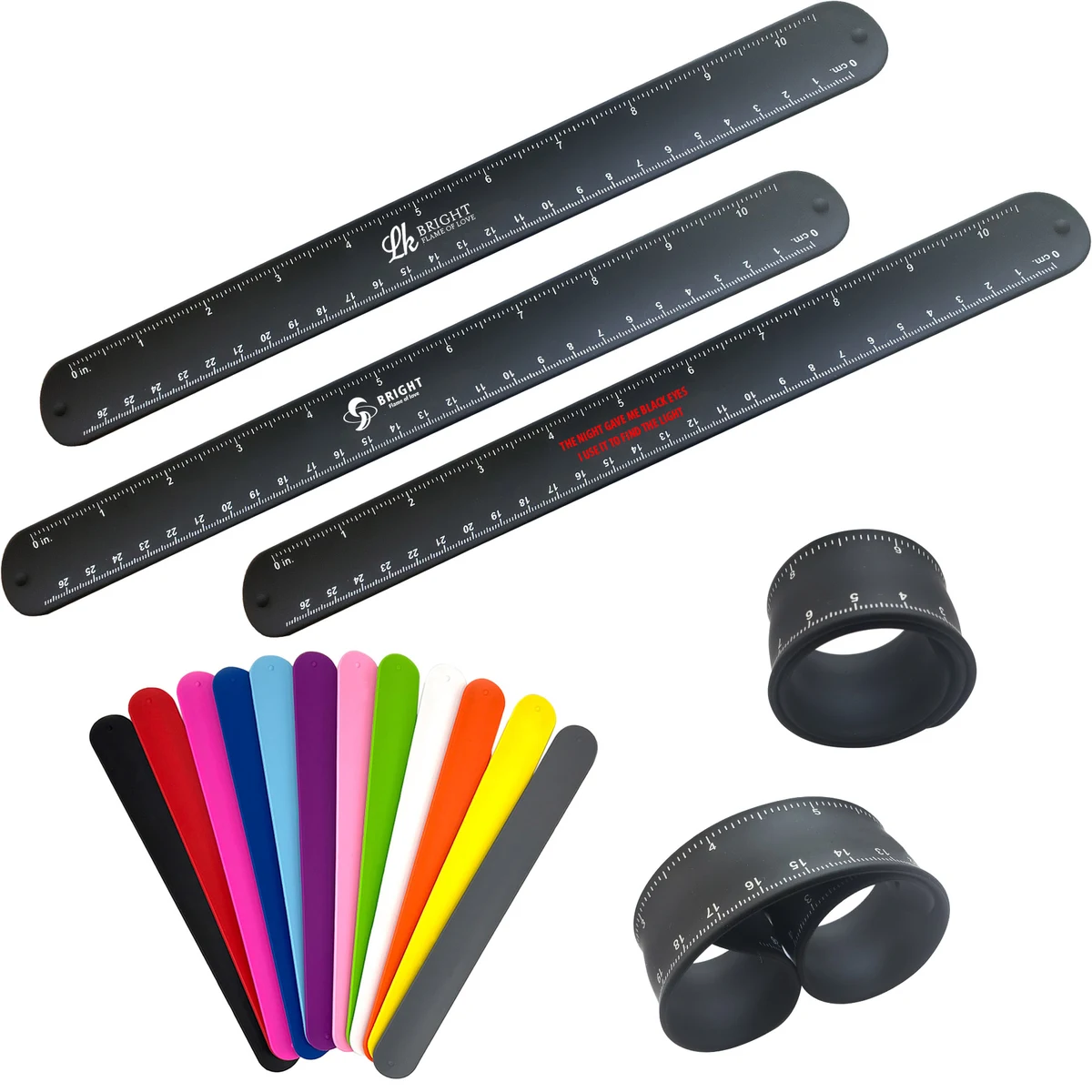 Silicone Slap Bracelet With Ruler 1