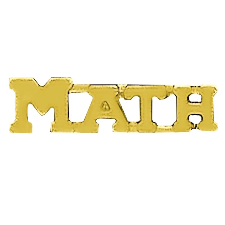 Math Bright Gold Chenille Lapel Pin 1