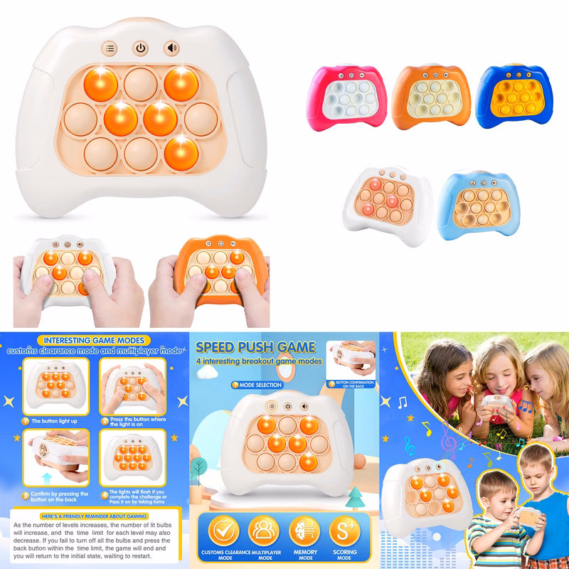 Puzzle Pop Light Up Game Fidget Travel Games for Kids