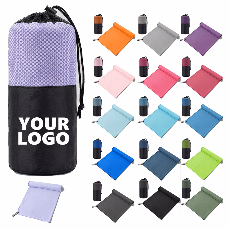 Large Microfiber Beach Towel With Carry Pouch