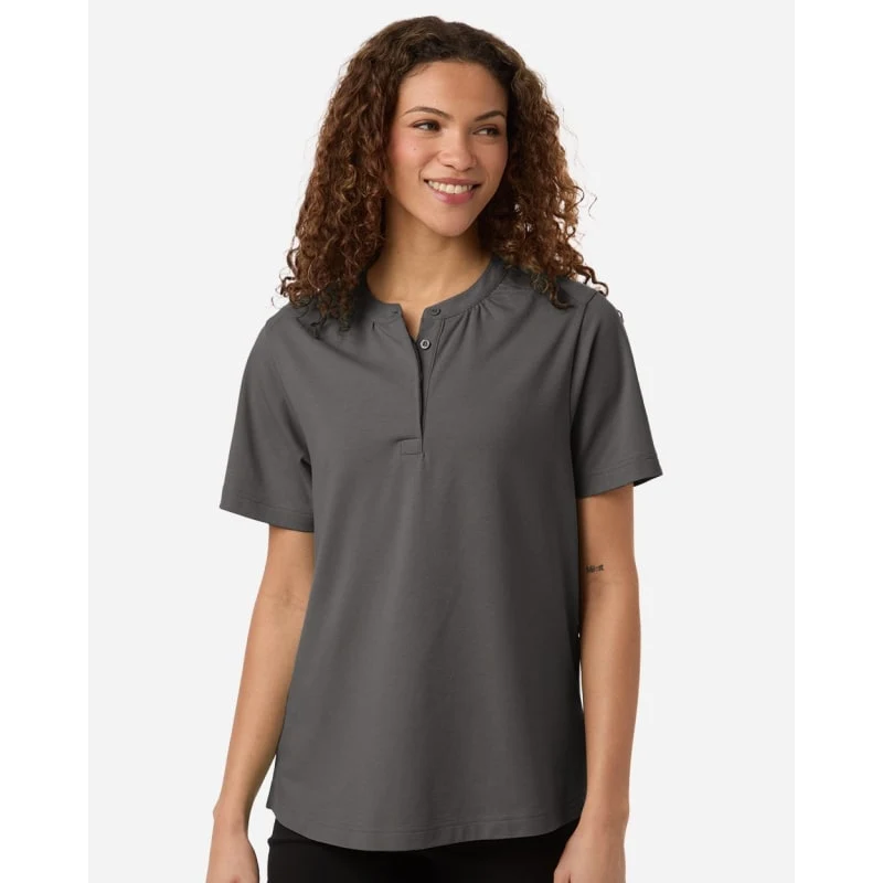 Devon & Jones Women's Seaton Pebble Textured Polo - DG102W 1