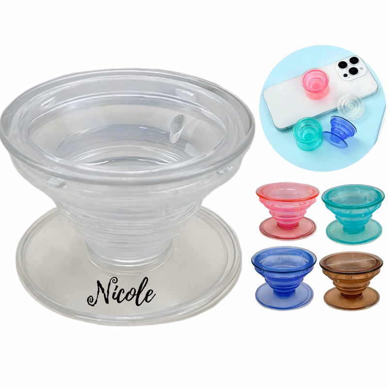 PC Clear Collapsible Airbag Phone Holder Stand