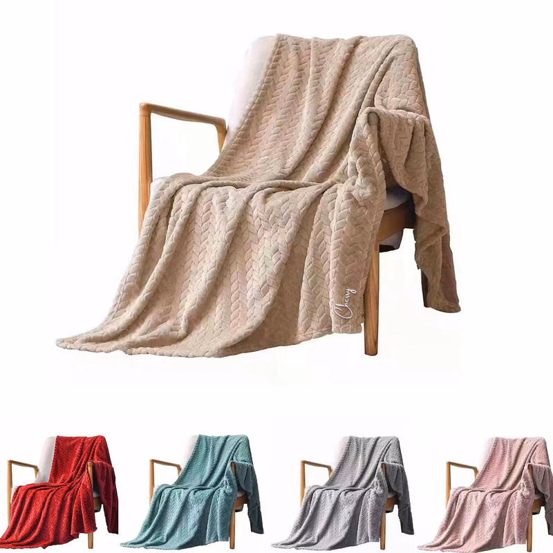 Flannel wheat ear pattern blanket
