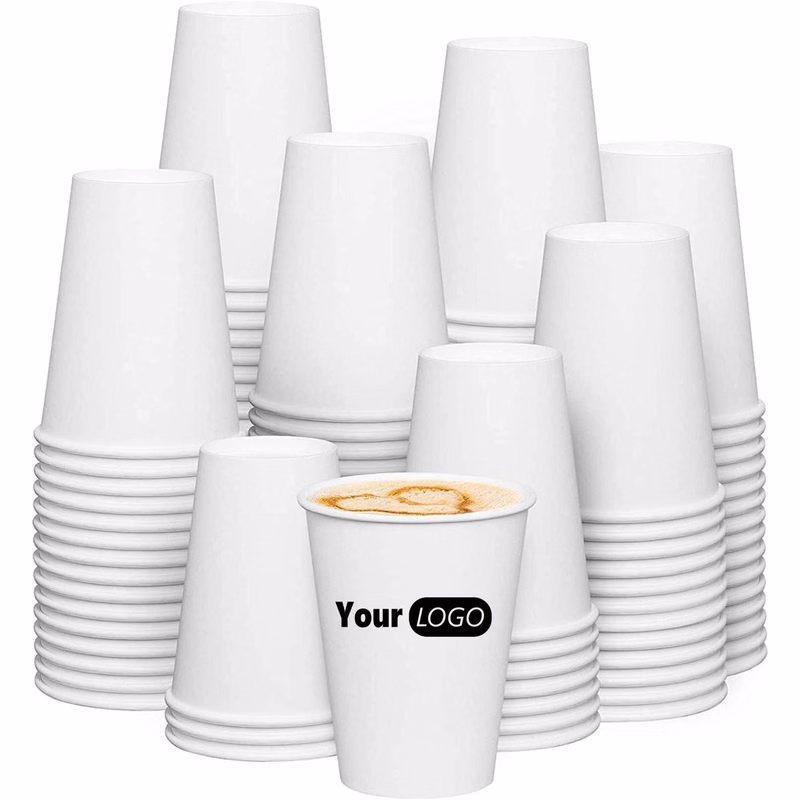 9-Ounce Disposable Paper Cup With Customizable Logo