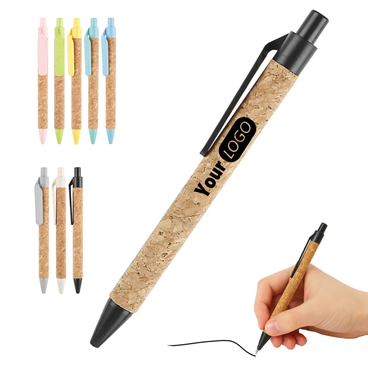 Eco-Friendly Cork Barrel Ballpoint Pen 1