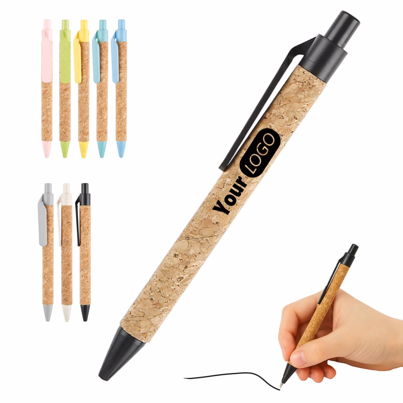 Eco-Friendly Cork Barrel Ballpoint Pen