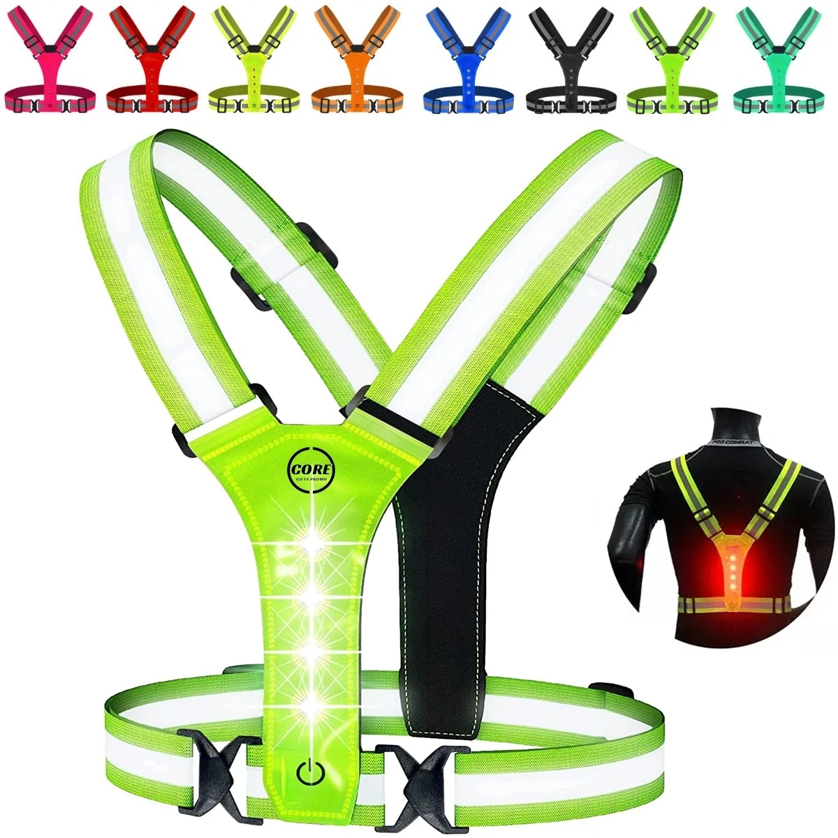 LED Reflective Running Vest 1
