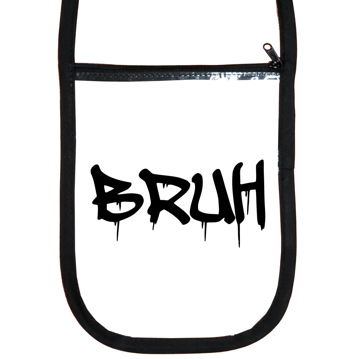 Crossbody Clear Vinyl Zipper Concert Pouch 1