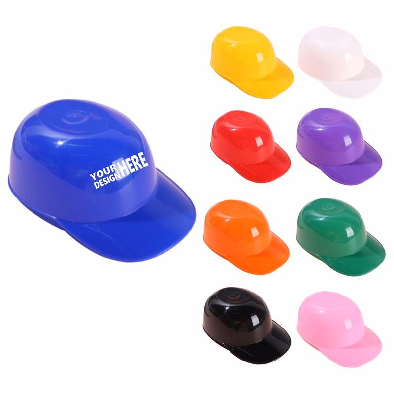 Novelty 8oz Plastic Baseball Helmet Dessert Bowls