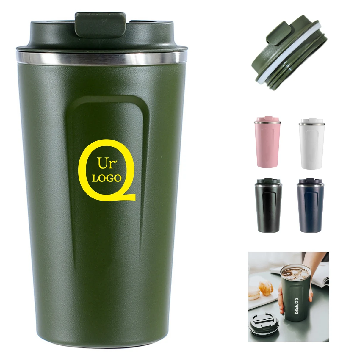 12 Oz Stainless Steel Coffee Tumbler 1