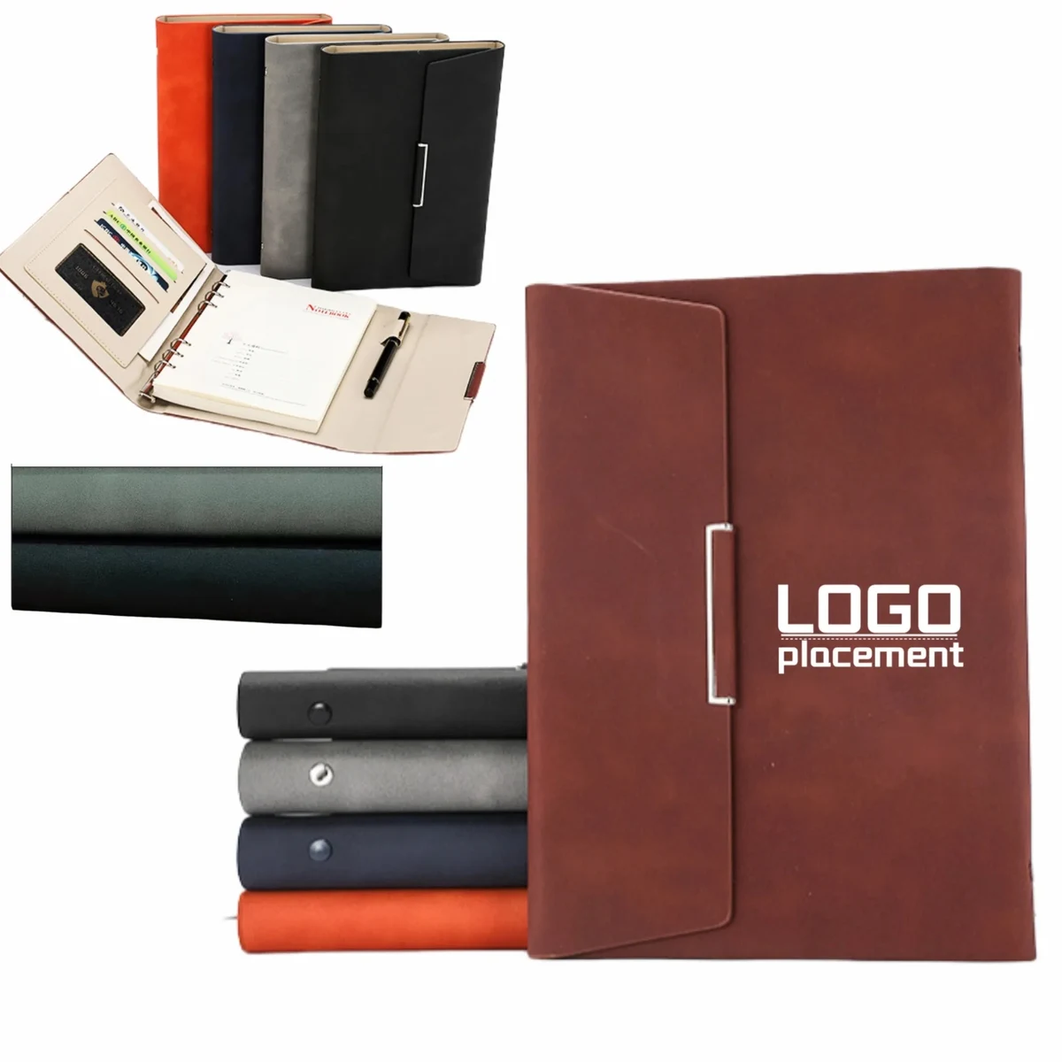 Faux Leather A5 Business Notebook, Custom Logo 1