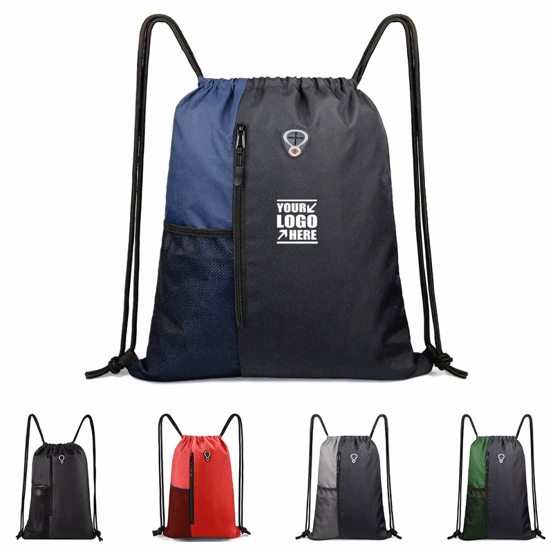 Drawstring Backpack Sports Gym Bag For Women Men
