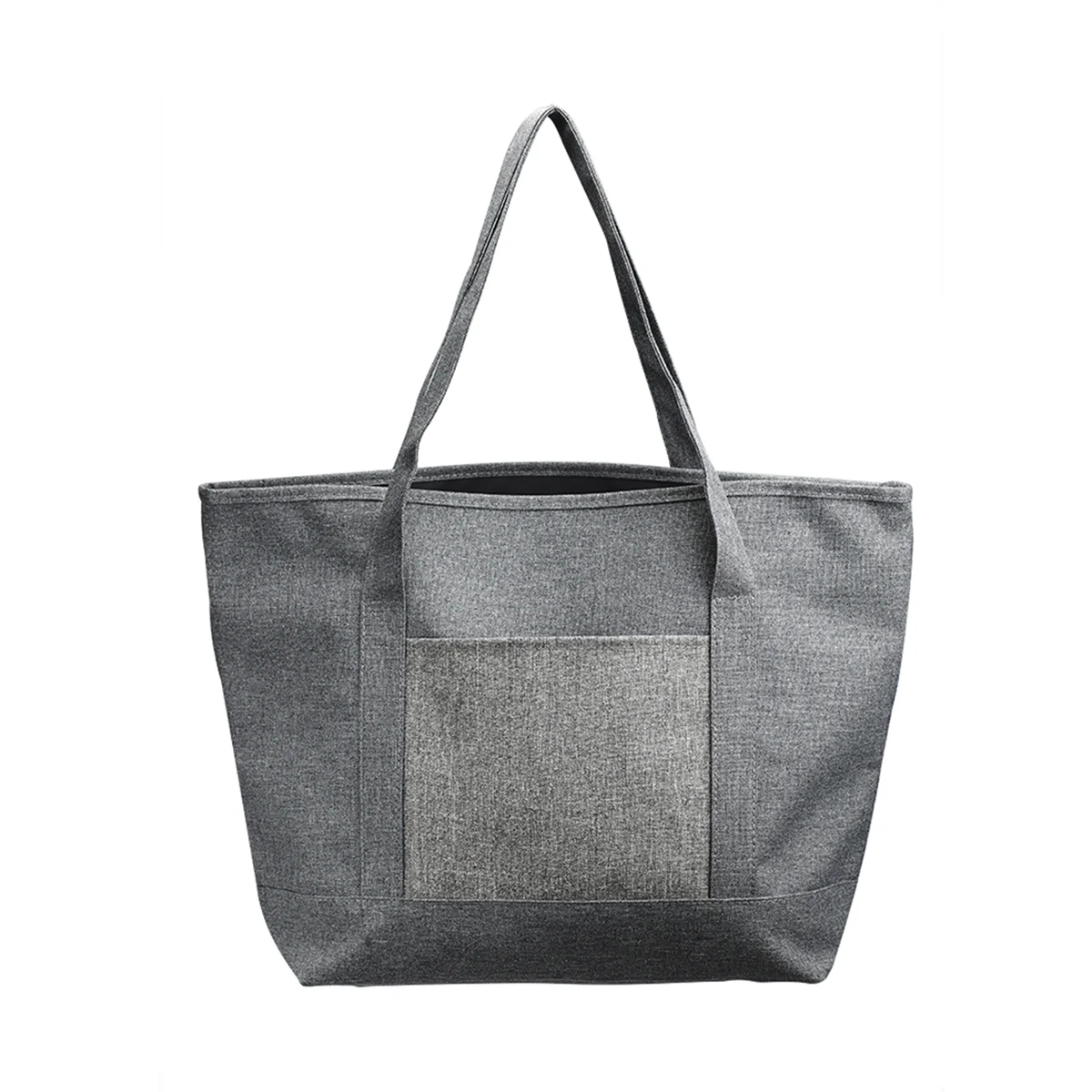 Heathered Tote Bag with Pocket, custom tote bag with logo imprint 1