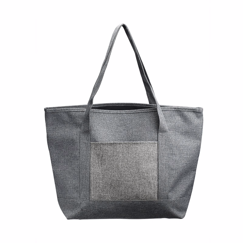 Heathered Tote Bag with Pocket