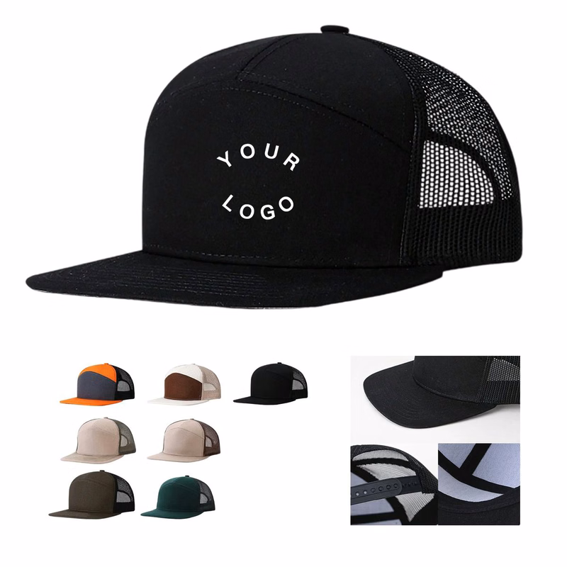 Adjustable Flat Brim Cap with Structured Design