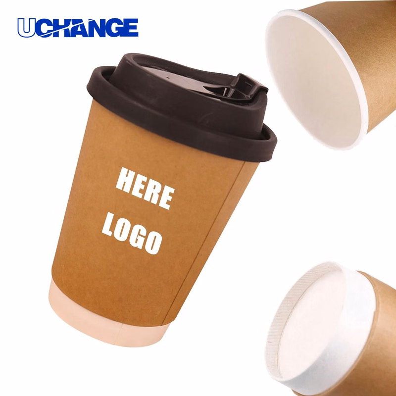 Coffee Brown Paper Cup Container (12OZ)