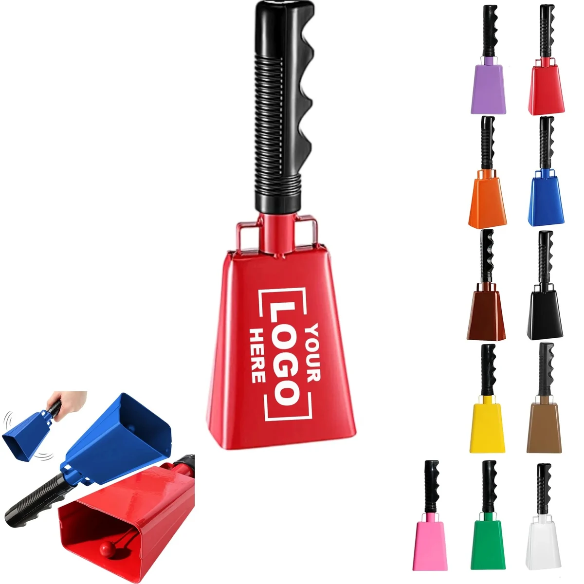 9 Inch Cheerleading Hand Shaken Cowbell 1