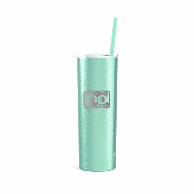 20 Oz. Maars Glitter Seascape Skinny Steel Tumbler